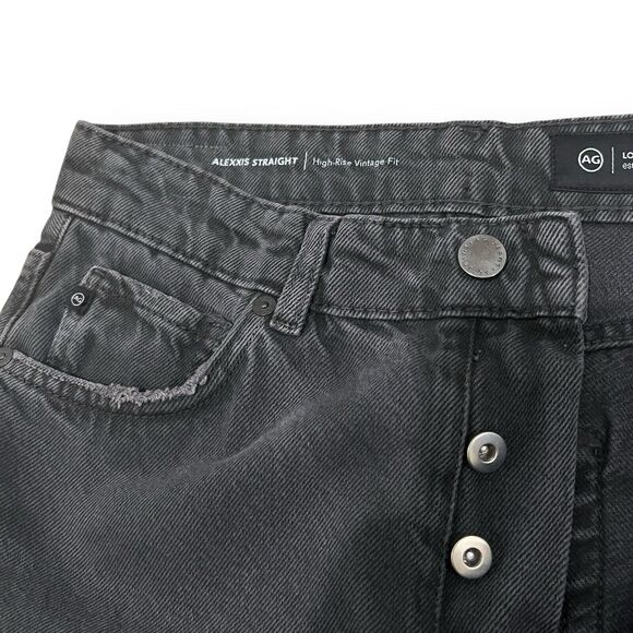 NWT AG Jeans Alexxis Vintage High-Rise Straight in 90s Faded Black Size 26 $225 - Picture 6 of 13